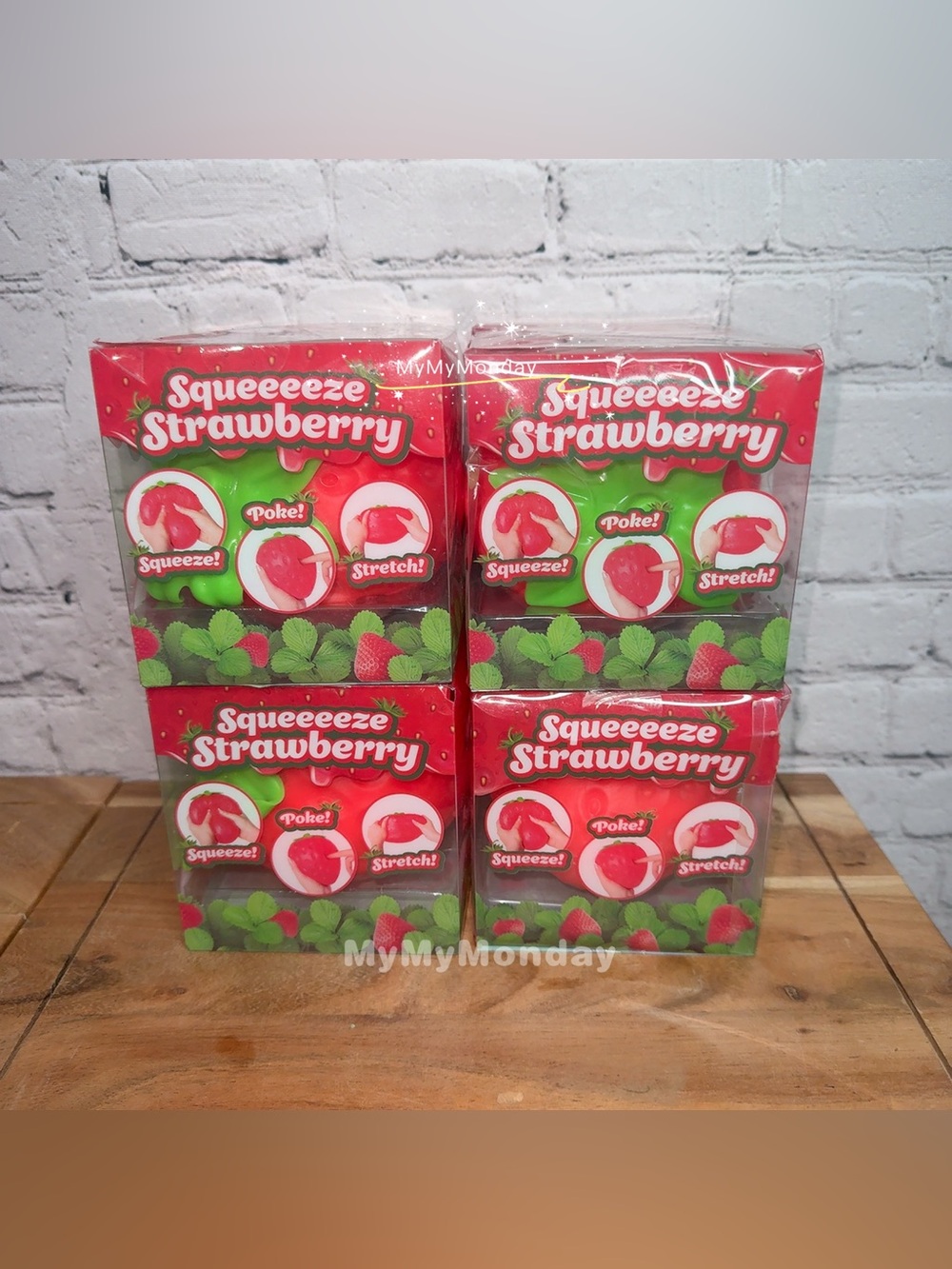 Sunny Days Jumbo Squeezy Strawberry Squishy Toy - Picture 3 of 8